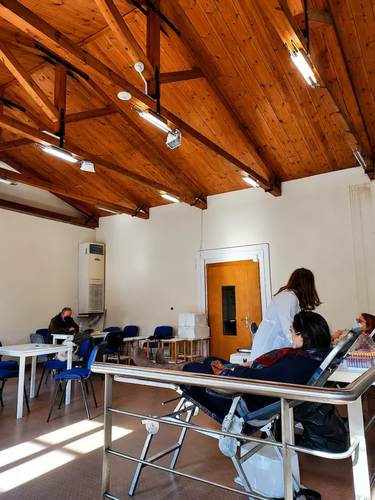 Εθελοντική αιμοδοσία στον Μύλο του Παππά με τη συμμετοχή του Συλλόγου Θαλασσαιμίας και Δρεπανοκυτταρικής Νόσου Λάρισας